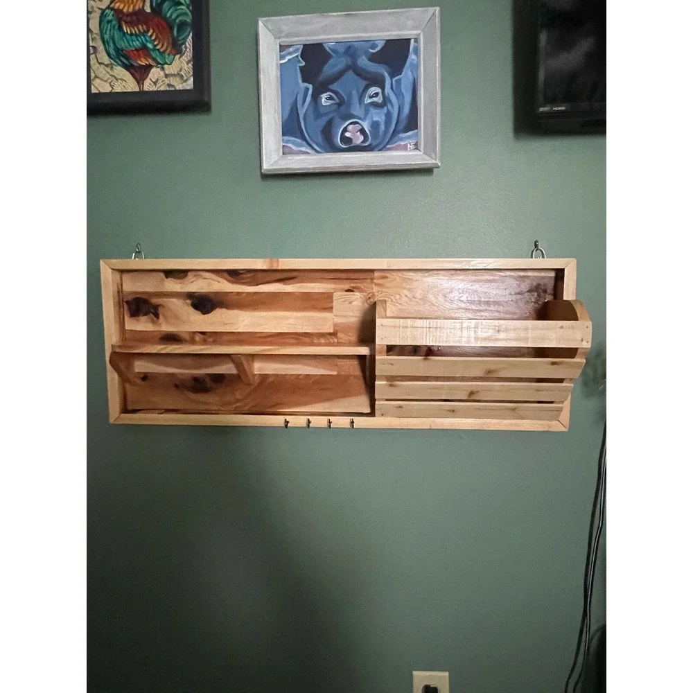 Handmade Wooden Mail‎ & Key Organizer